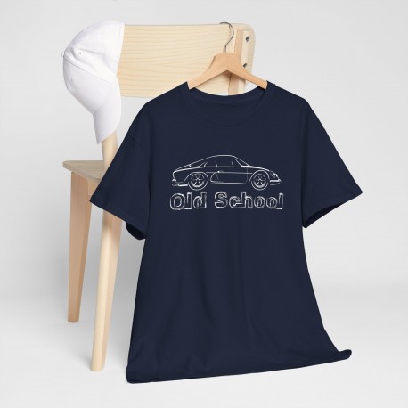 T-shirt homme silhouette A110 Alpine Renault OLD SCHOOL NEW SCHOOL
