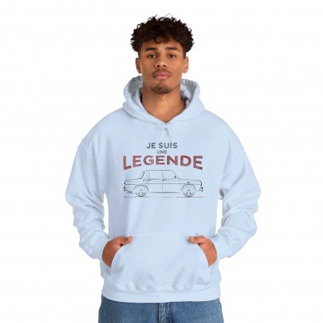 Renault 8 Gordini JE SUIS UNE LEGENDE silhouette Men Hoodie