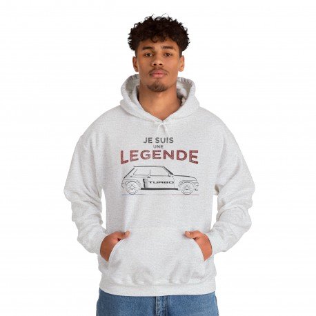 Renault 5 Turbo JE SUIS UNE LEGENDE hoodie homme silhouette R5
