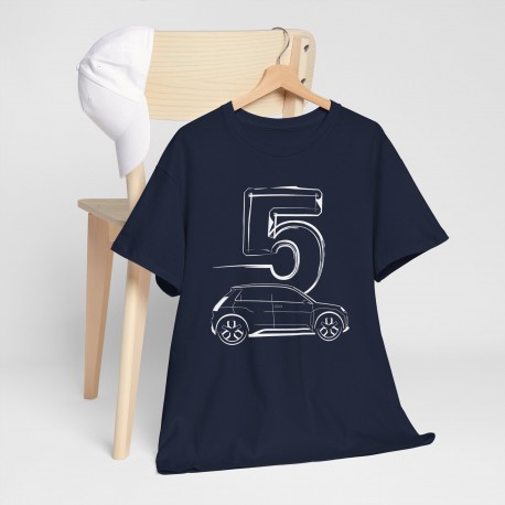 Renault 5 Men Tshirt with R5 E-Tech silhouette