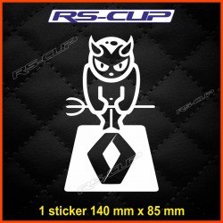 1 sticker diablotin RENAULT pour Clio Twingo Megane Captur