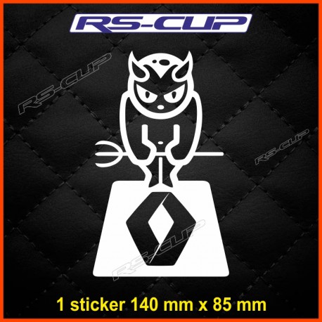 1 devil Renault sticker decal for Twingo Clio Megane Captur