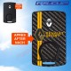 Sticker for 4 buttons Key RENAULT SPORT CARBON look and yellow stripes