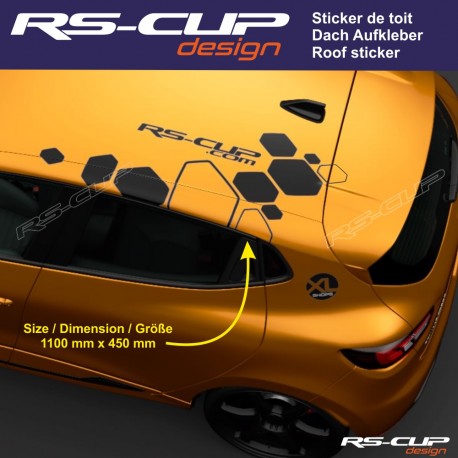 Roof Sticker RSi RENAULT SPORT RS-CUP decal for Twingo Clio Megane Captur