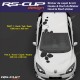 Haube und Dach Aufkleber RSS RENAULT SPORT für Twingo Clio Megane Captur
