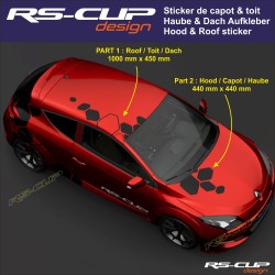 Sticker de capot et de toit RSS RENAULT SPORT RS-CUP pour Clio Twingo Megane Captur