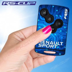 Sticker Clé 4 boutons RENAULT SPORT bleu RS