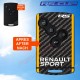 Aufkleber für 4 Tasten Schlüssel RENAULT SPORT Carbon-Look und gelbe Seiten