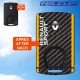 Sticker Clé 4 boutons RENAULT SPORT look carbone et contour jaune