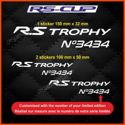 Pack 3 sticker RENAULT SPORT RS TROPHY