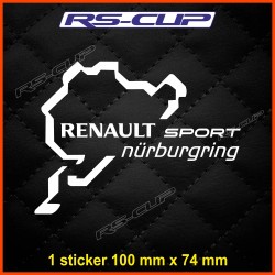 1 sticker RENAULT SPORT Nürburgring 8cm pour Clio Twingo Megane Captur