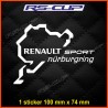 1 Aufkleber RENAULT SPORT Nürburgring 10 cm für Twingo Clio Megane Captur