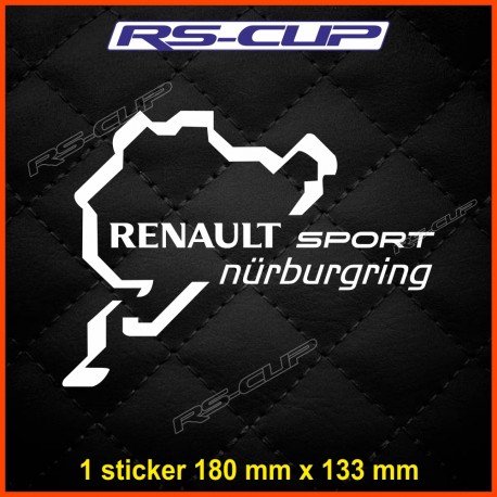 1 Aufkleber RENAULT SPORT Nürburgring 18 cm für Twingo Clio Megane Captur