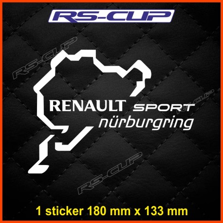 1 RENAULT SPORT Nürburgring 18 cm sticker decal for Twingo Clio Megane Captur