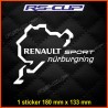 1 sticker RENAULT SPORT Nürburgring 18 cm pour Clio Twingo Megane Captur