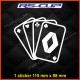 1 sticker Carré d'AS RENAULT pour Clio Twingo Megane Captur