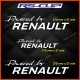 3 sticker Powered by RENAULT pour Clio Twingo Megane Captur
