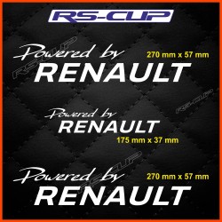 3 sticker Powered by RENAULT pour Clio Twingo Megane Captur