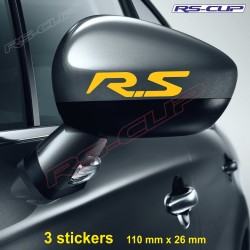 3 decals Renault Sport logo RS 11 cm