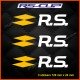 3 sticker RENAULT SPORT logo RS bicolore