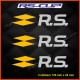 3 Aufkleber RENAULT SPORT logo RS Bicolor