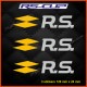 3 decals Renault Sport logo RS bicolour