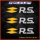 3 sticker RENAULT SPORT logo RS bicolore