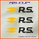 3 Aufkleber RENAULT SPORT logo RS Bicolor