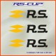 3 sticker RENAULT SPORT logo RS bicolore