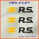 3 sticker RENAULT SPORT logo RS bicolore
