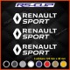 3 decals Renault Sport 12 cm
