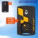 Sticker for 4 buttons Key RENAULT SPORT carbon look and yellow logo