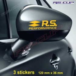 3 sticker RS PERFORMANCE RENAULT SPORT