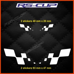RENAULT SPORT RS chequered flag sticker decal for Twingo Clio Megane Captur
