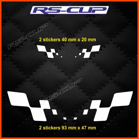 Sticker RENAULT SPORT damier RS pour Clio Twingo Megane Captur