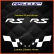 Lot de 4 stickers RS RENAULT SPORT logo et damier