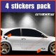 4 Aufkleber pack RENAULT SPORT RS logo