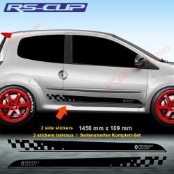 Racing Side skirt sticker decal for Renault TWINGO 1 and 2