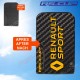 Sticker Clé 3 boutons logo RENAULT SPORT jaune look carbone