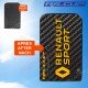 Sticker Clé 3 boutons logo RENAULT SPORT jaune look carbone