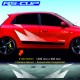 MEGANE TROPHY R style side skirt sticker decal for Renault TWINGO 3