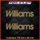 2 WILLIAMS sticker decal 17cm for Renault Clio