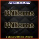 2 WILLIAMS sticker decal 50 cm outline for Renault Clio