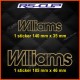 2 WILLIAMS sticker decal outline for Renault Clio