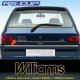 2 Aufkleber WILLIAMS outline für Renault Clio