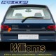 2 sticker WILLIAMS outline pour RENAULT Clio