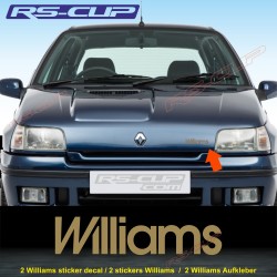 2 WILLIAMS sticker decal for Renault Clio