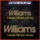 2 WILLIAMS sticker decal for Renault Clio