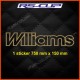 Sticker WILLIAMS outline pour RENAULT Clio 16s
