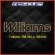WILLIAMS outline sticker decal for Renault Clio 16s